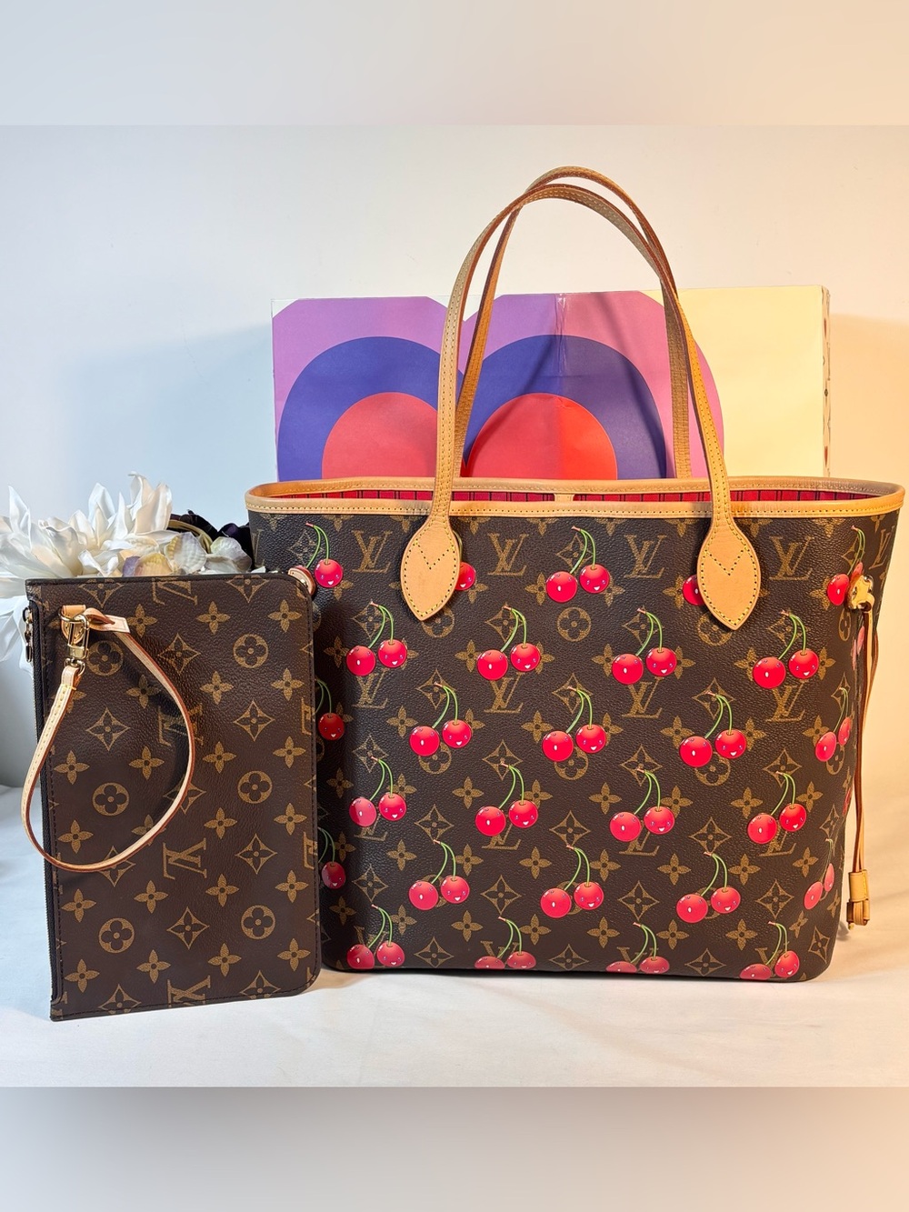 Louis Vuitton x TM Neverfull MM Cherries